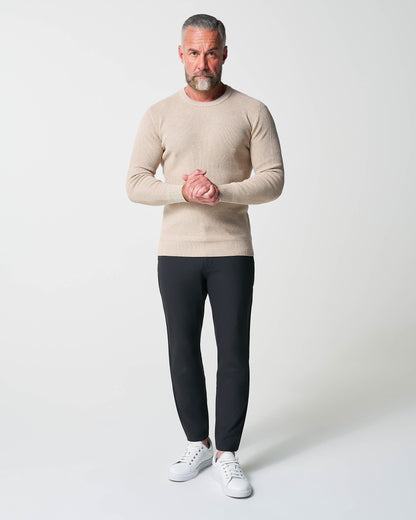 Heavy Knit Crewneck - Tan | State & Liberty Tops