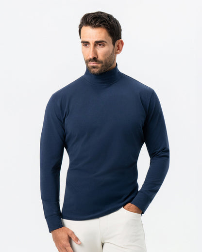 Mock Turtleneck - Navy | State & Liberty Tops
