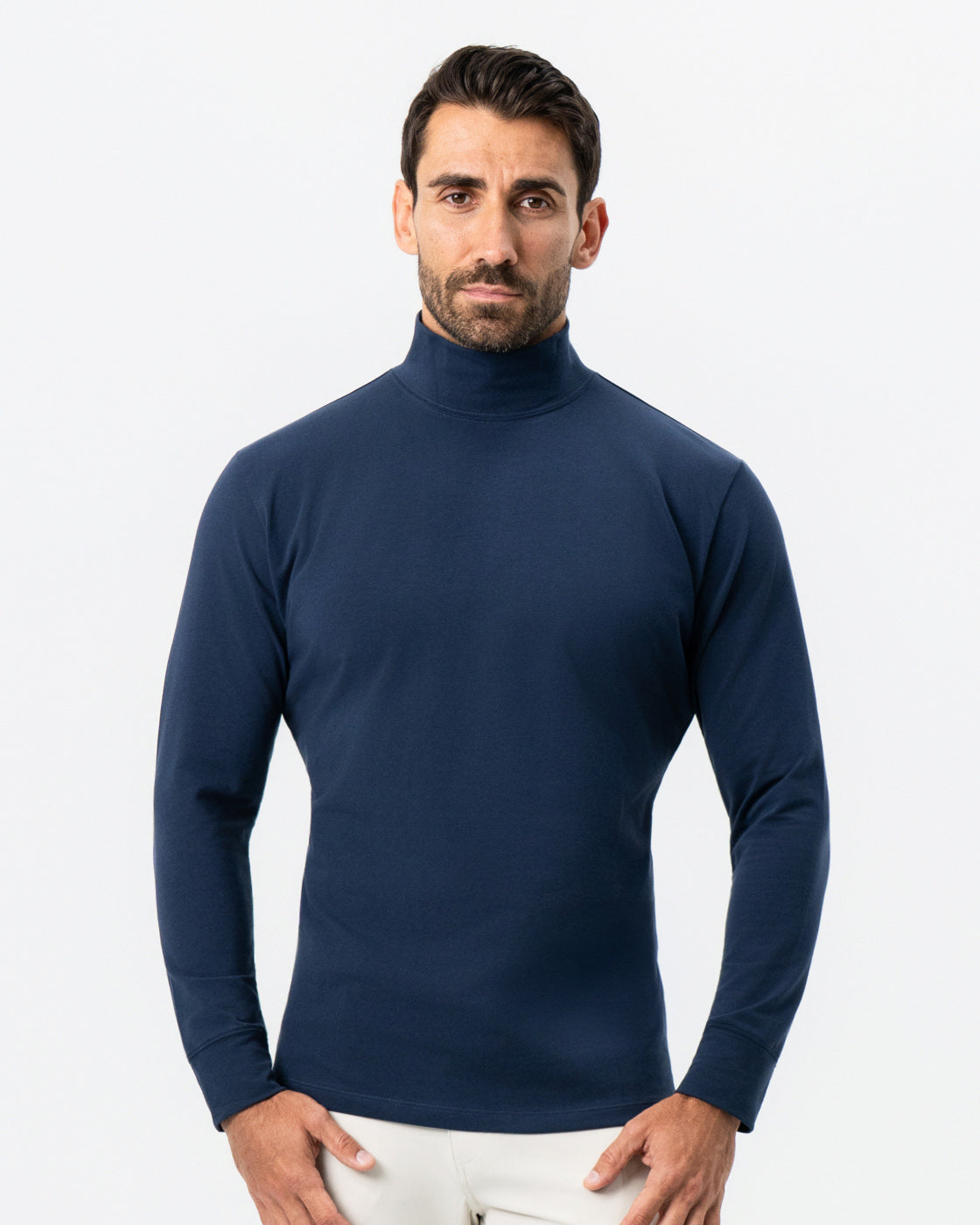 Mock Turtleneck - Navy | State & Liberty Tops