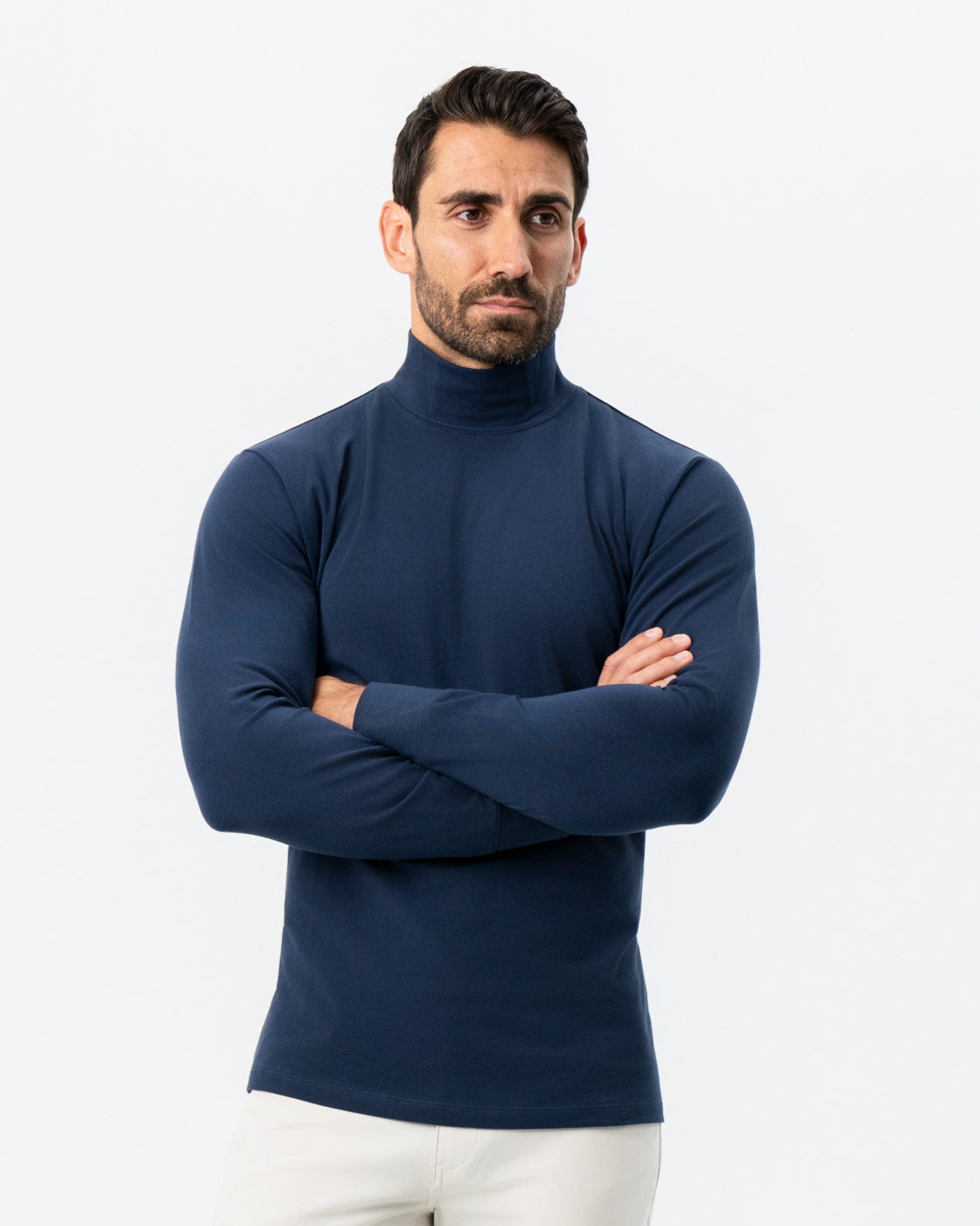 Mock Turtleneck - Navy | State & Liberty Tops