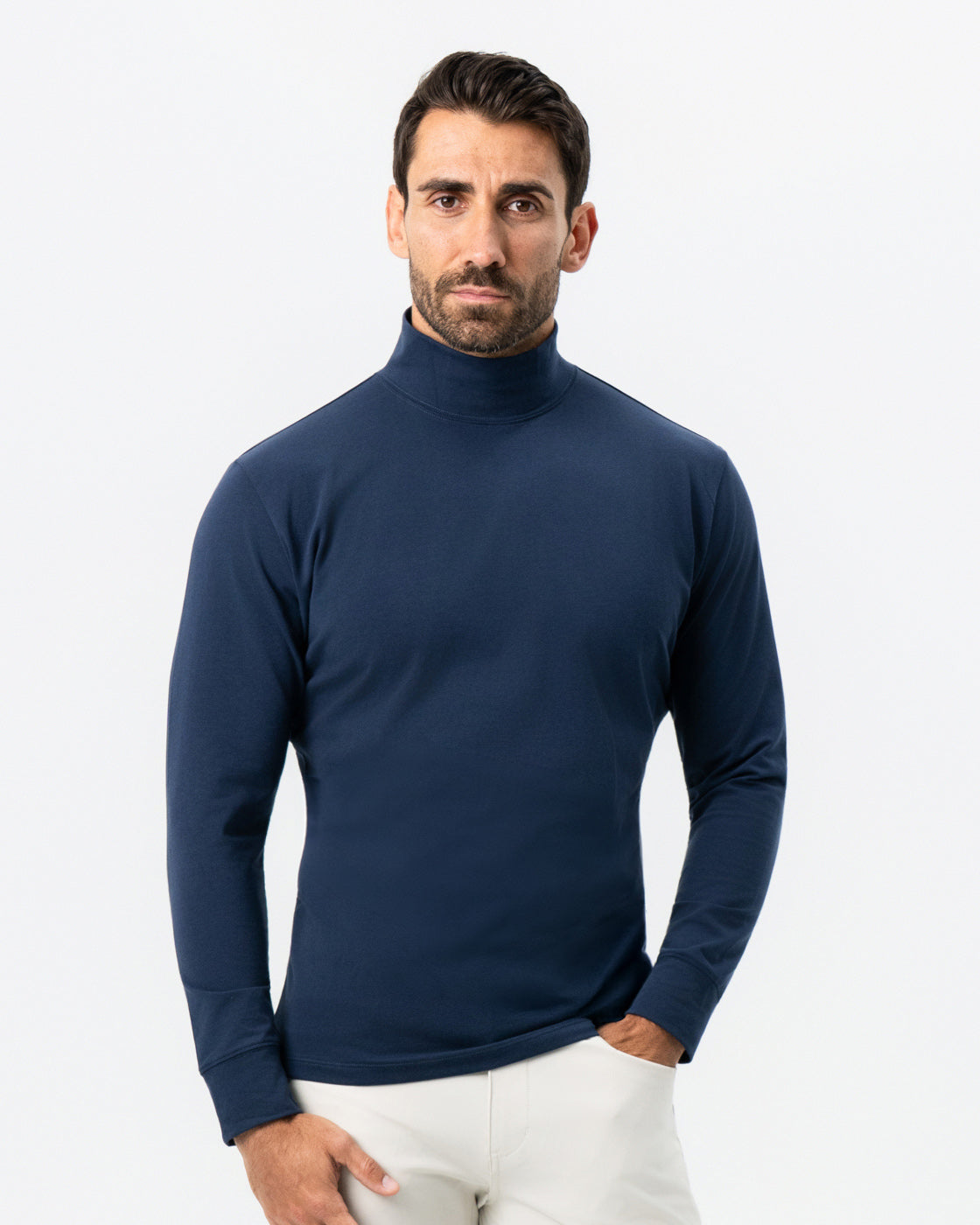 Mock Turtleneck - Navy | State & Liberty Tops