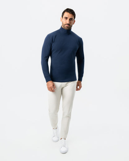 Mock Turtleneck - Navy | State & Liberty Tops