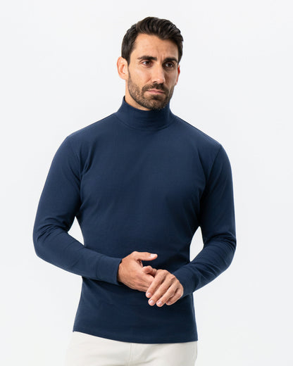 Mock Turtleneck - Navy | State & Liberty Tops