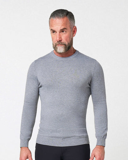 Mid-Weight Wool Crewneck - Grey | State & Liberty Tops