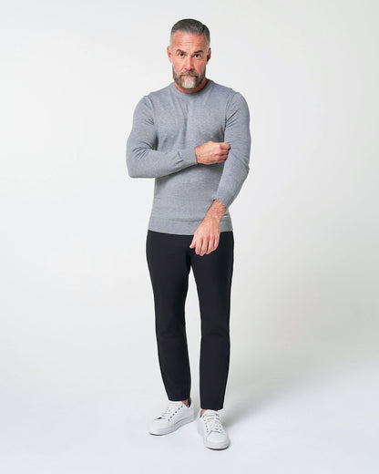 Mid-Weight Wool Crewneck - Grey | State & Liberty Tops