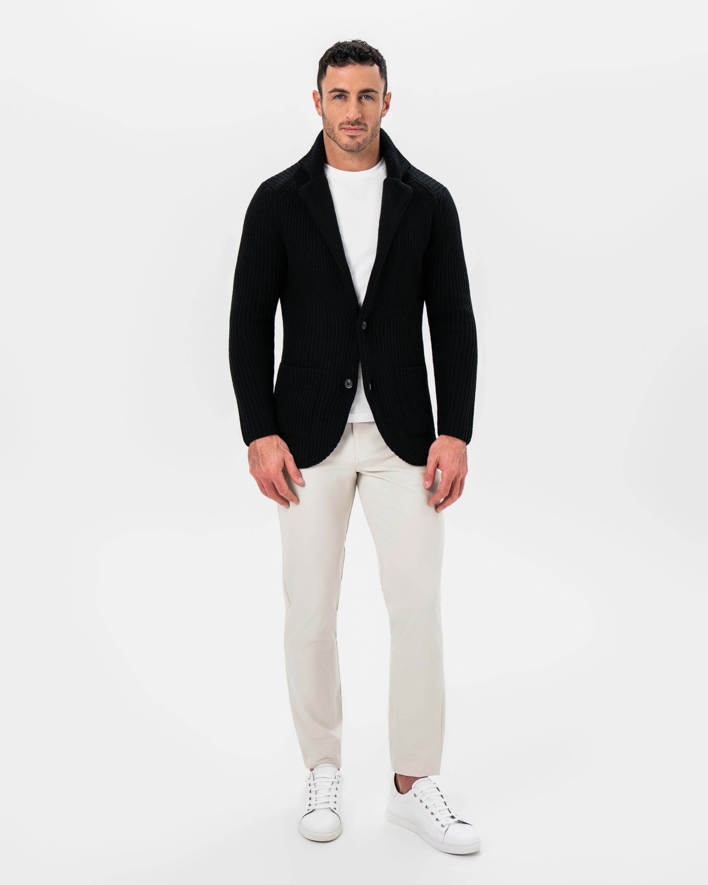 Sweater Blazer - Black | State & Liberty Tops