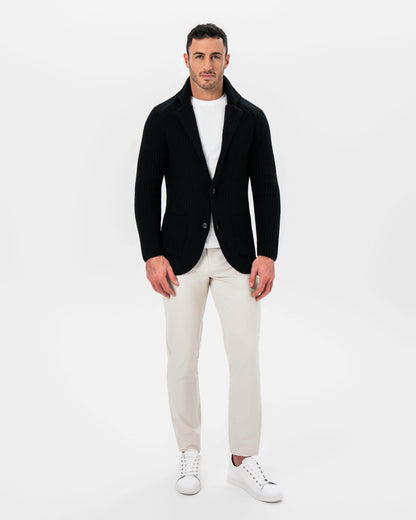 Sweater Blazer - Black | State & Liberty Tops
