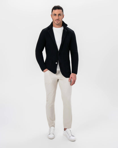 Sweater Blazer - Black | State & Liberty Tops