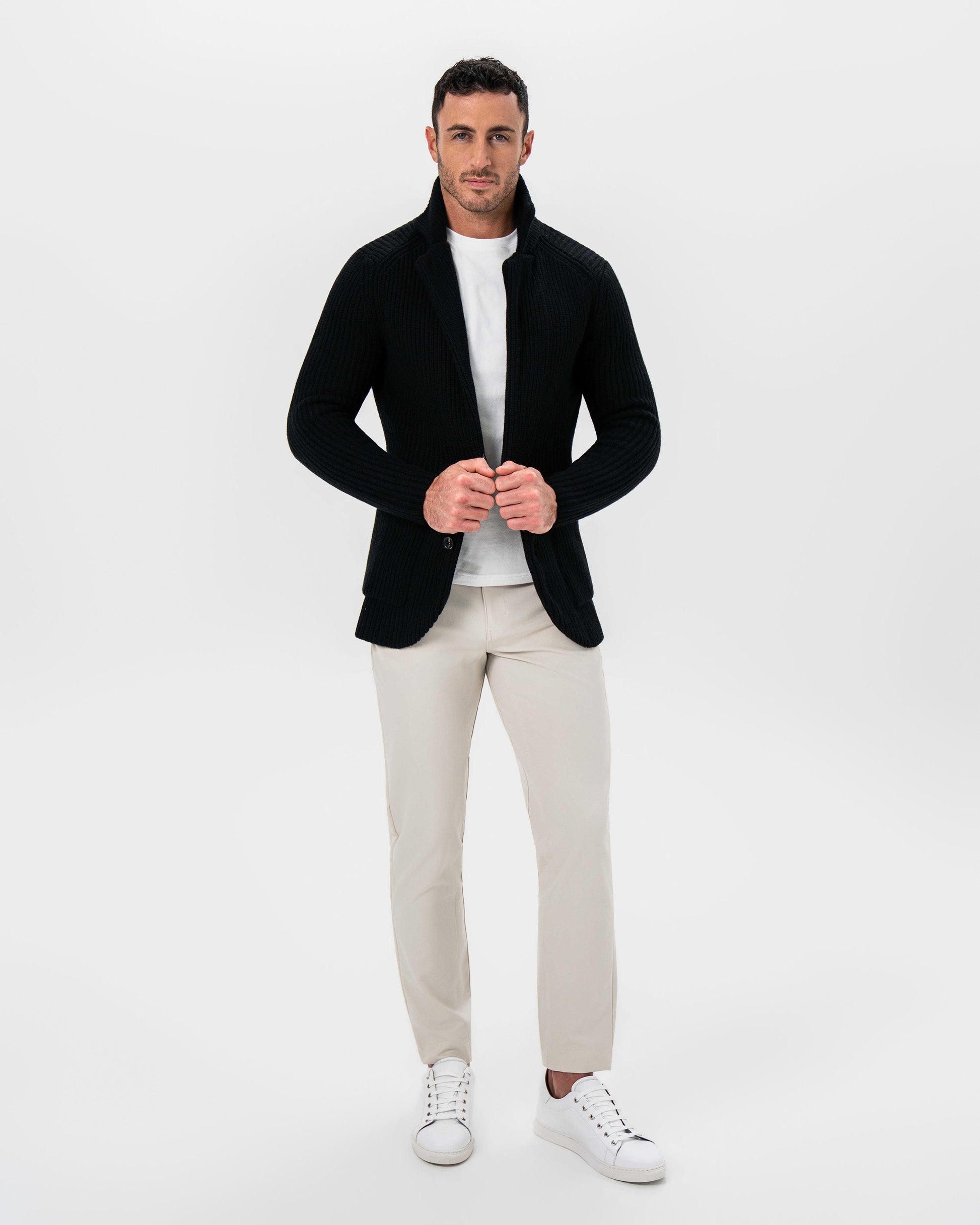 Sweater Blazer - Black | State & Liberty Tops