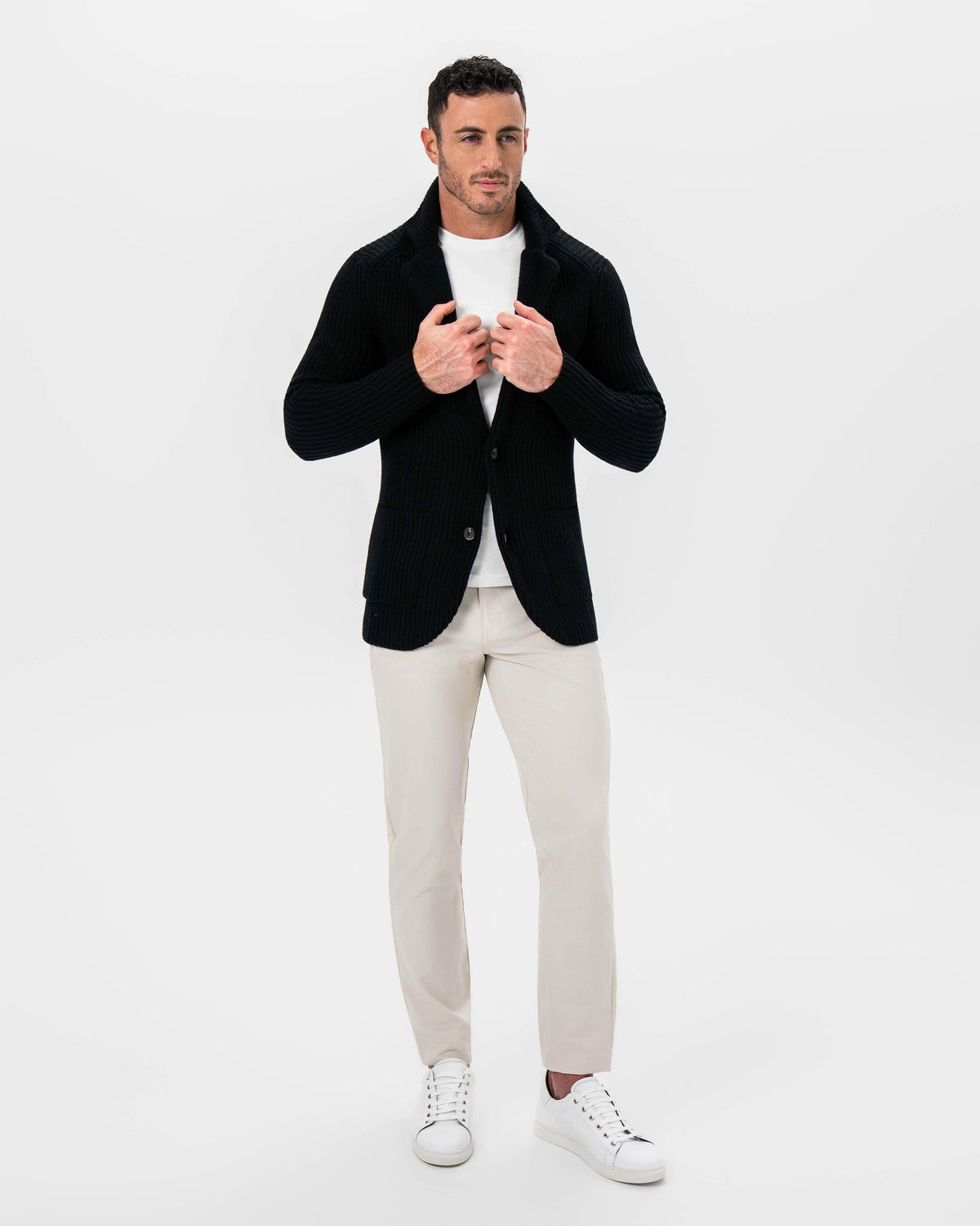 Sweater Blazer - Black | State & Liberty Tops