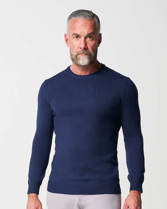Mid-Weight Wool Crewneck - Navy | State & Liberty Tops