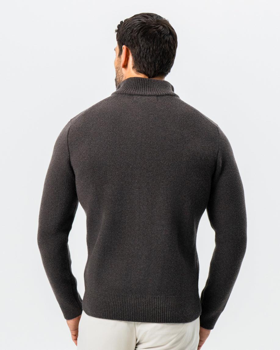 Knit Sweater Bomber - Brown | State & Liberty Tops