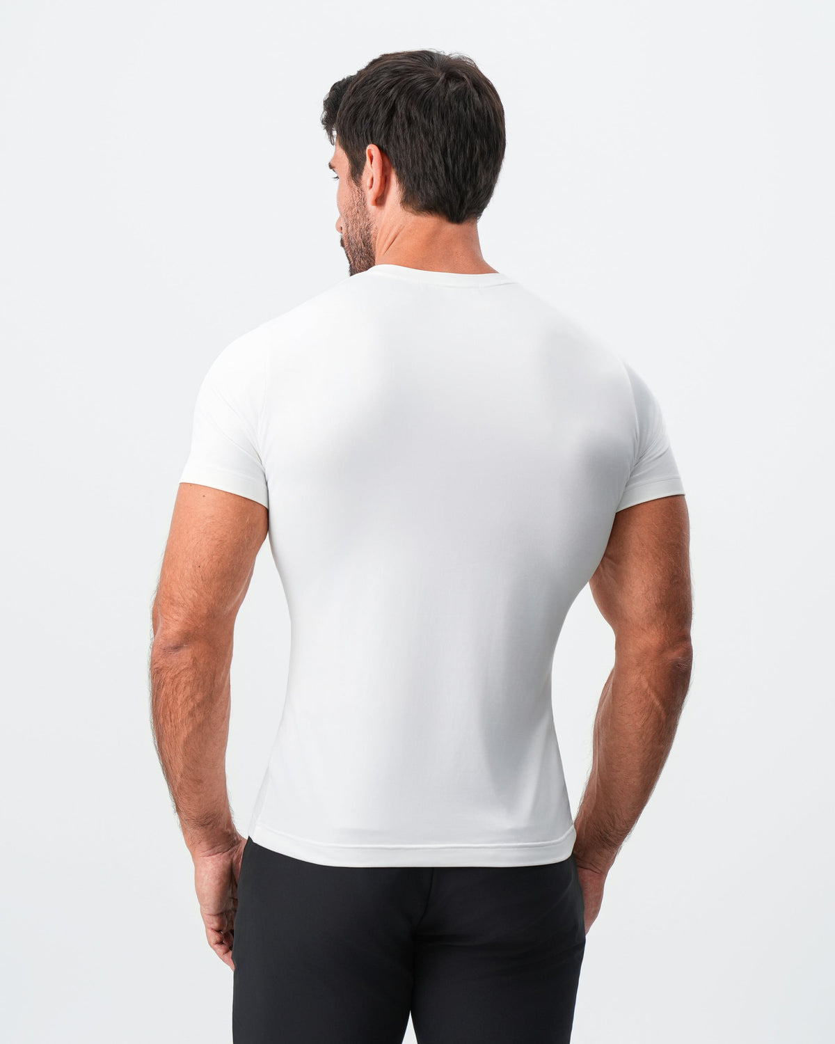Brushed Mid-Weight Short Sleeve Crewneck - White | State & Liberty Tops