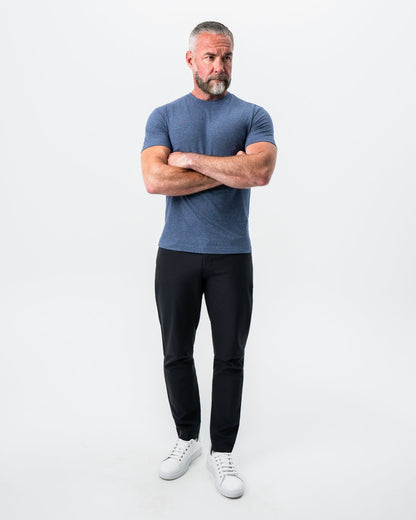 "The Raymond" Storm Blue Short Sleeve Crewneck | State & Liberty Tops
