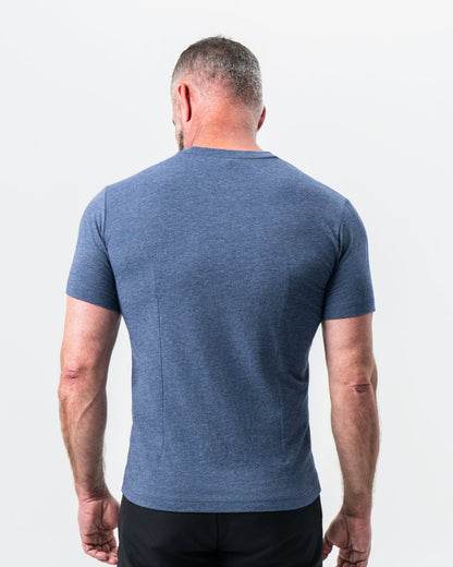 "The Raymond" Storm Blue Short Sleeve Crewneck | State & Liberty Tops
