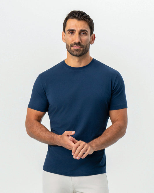 "The Hartford" Navy Short Sleeve Crewneck | State & Liberty Tops