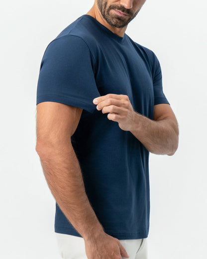 "The Hartford" Navy Short Sleeve Crewneck | State & Liberty Tops