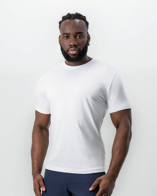 "The Taylor" White Short Sleeve Crewneck | State & Liberty Tops