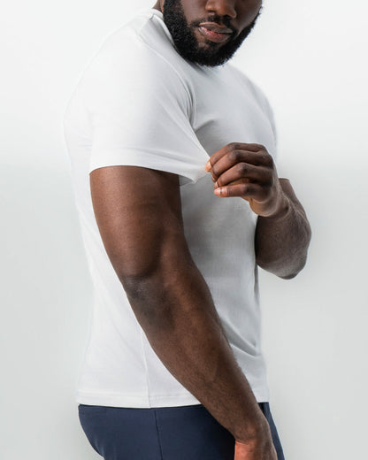 "The Taylor" White Short Sleeve Crewneck | State & Liberty Tops