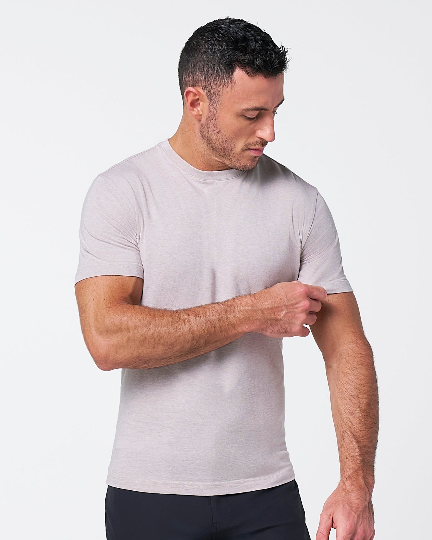 "The Sinclair" Heathered Cream Short Sleeve Crewneck | State & Liberty Tops