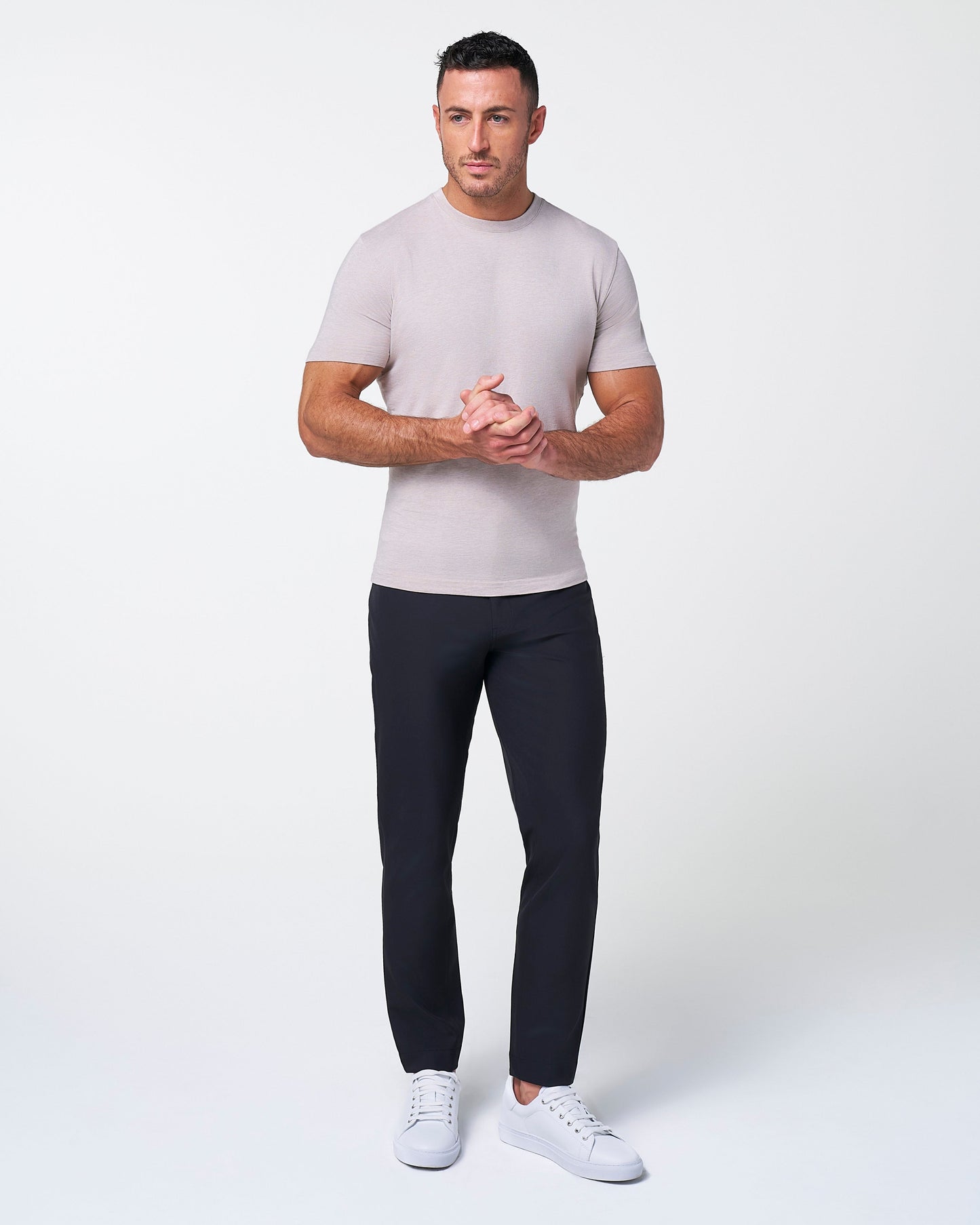 "The Sinclair" Heathered Cream Short Sleeve Crewneck | State & Liberty Tops