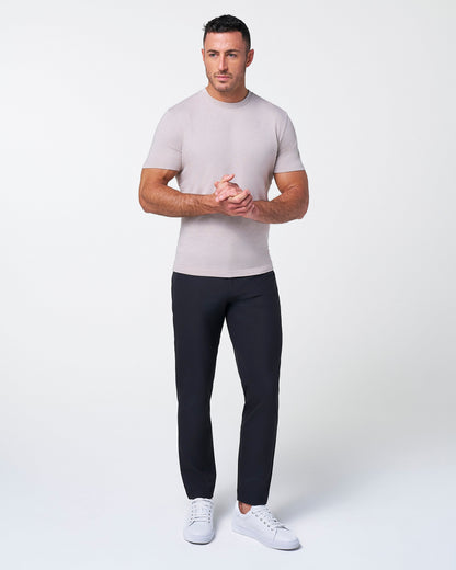 "The Sinclair" Heathered Cream Short Sleeve Crewneck | State & Liberty Tops