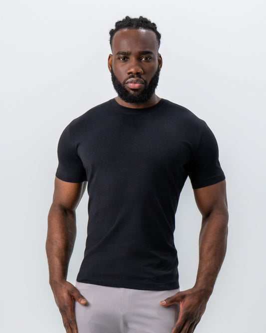 "The Westport" Black Short Sleeve Crewneck | State & Liberty Tops