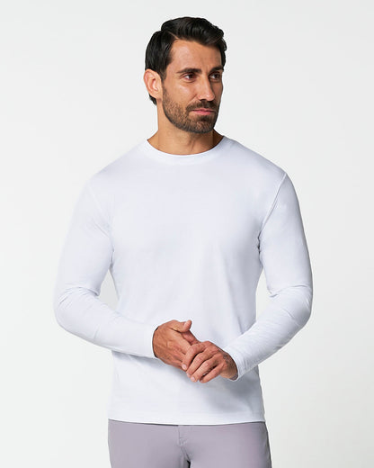 "The Middletown" White Long Sleeve Crewneck | State & Liberty Tops