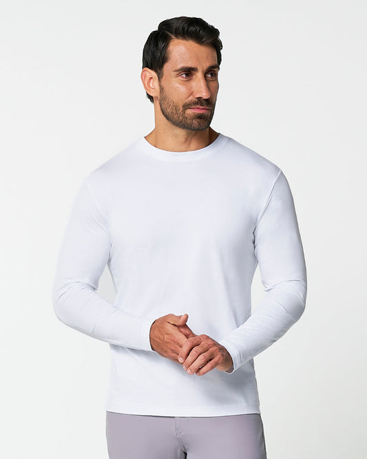 "The Middletown" White Long Sleeve Crewneck | State & Liberty Tops