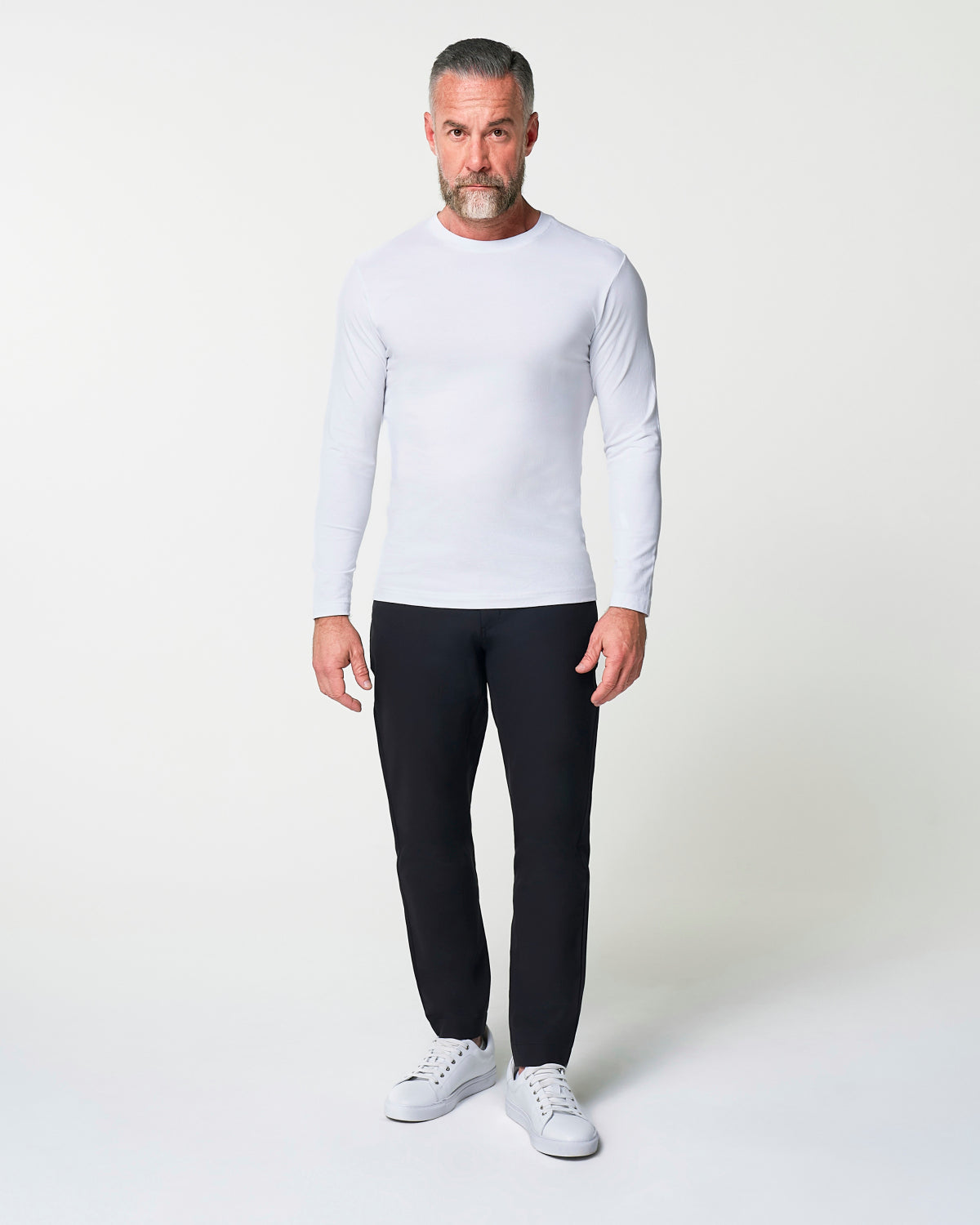 "The Middletown" White Long Sleeve Crewneck | State & Liberty Tops