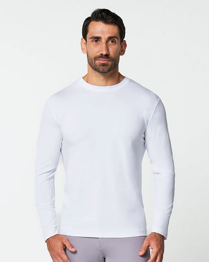 "The Middletown" White Long Sleeve Crewneck | State & Liberty Tops
