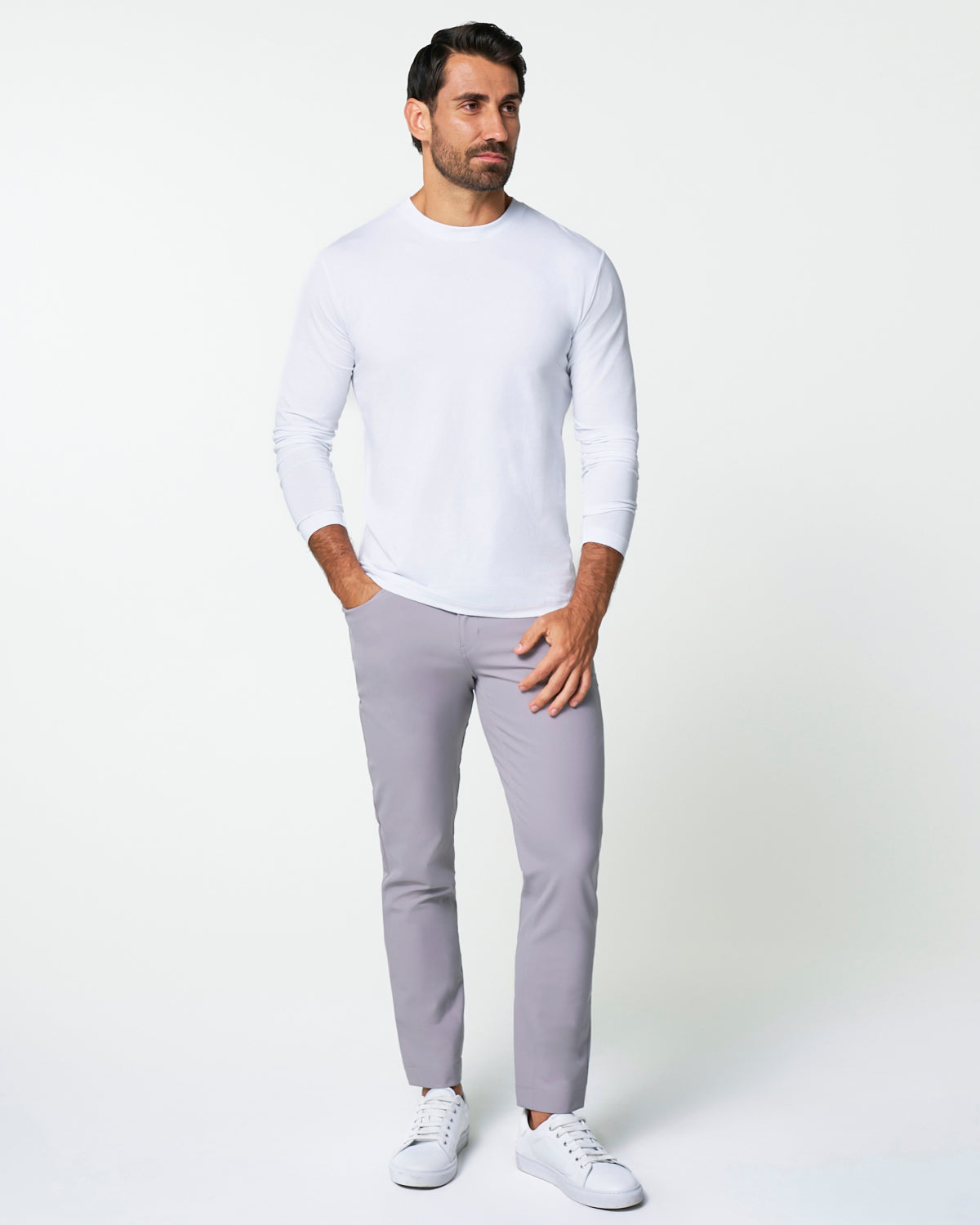 "The Middletown" White Long Sleeve Crewneck | State & Liberty Tops