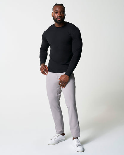 "The Riley" Black Long Sleeve Crewneck | State & Liberty Tops