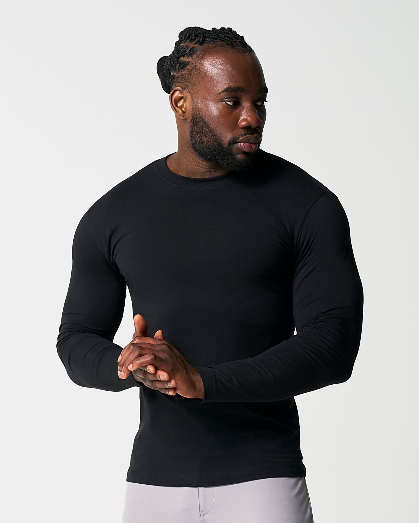"The Riley" Black Long Sleeve Crewneck | State & Liberty Tops