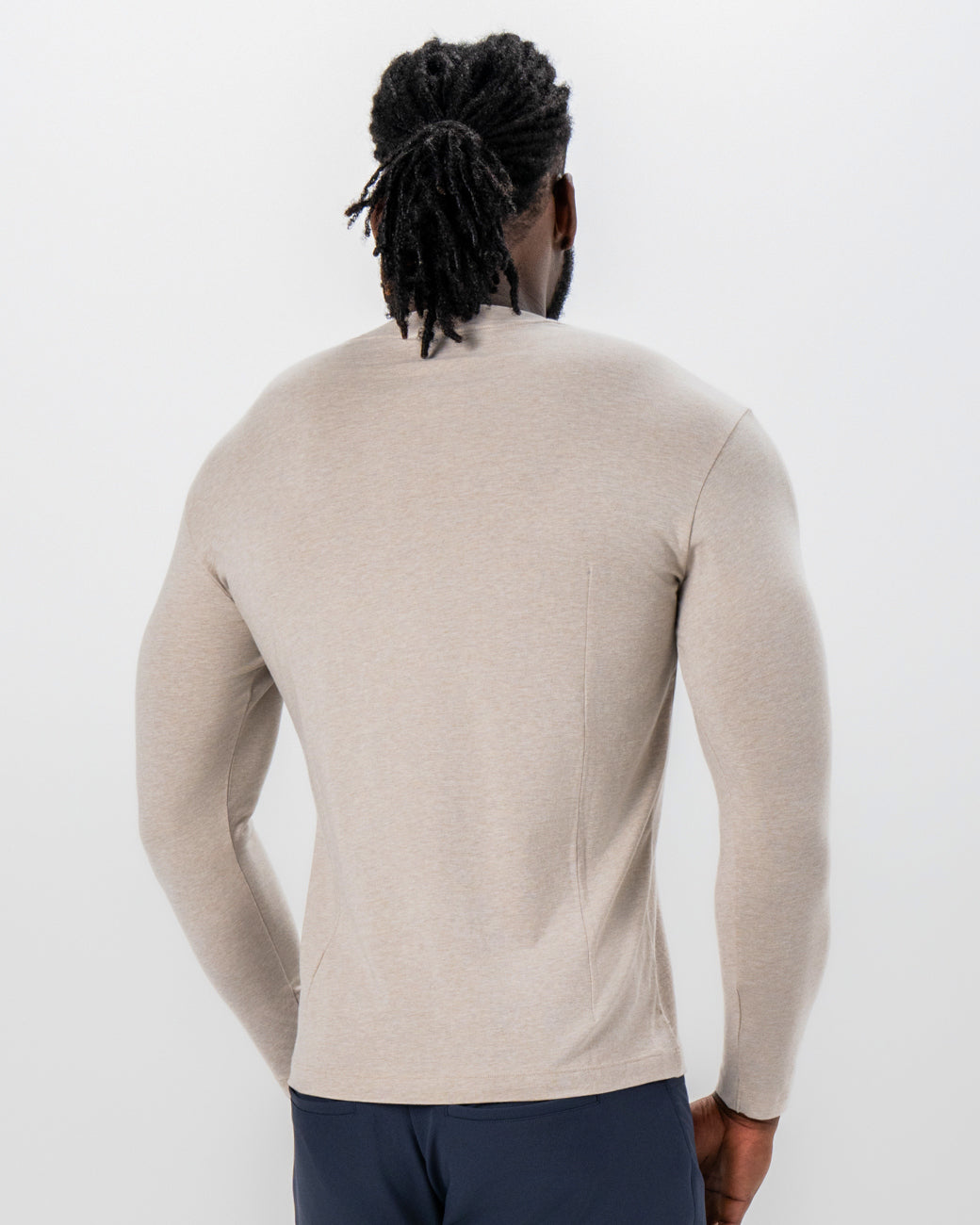 "The Landon" Heathered Cream Long Sleeve Crewneck | State & Liberty Tops