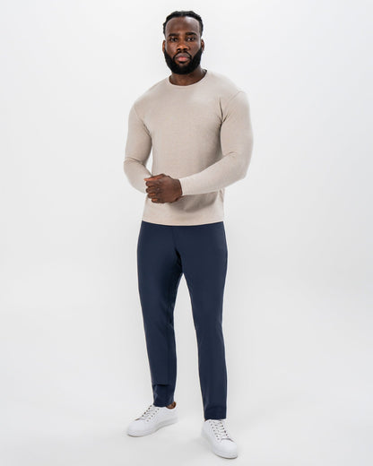 "The Landon" Heathered Cream Long Sleeve Crewneck | State & Liberty Tops