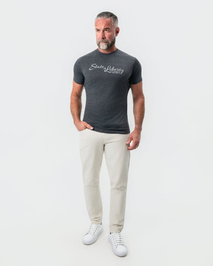 Logo T-Shirt - Charcoal | State & Liberty Tops