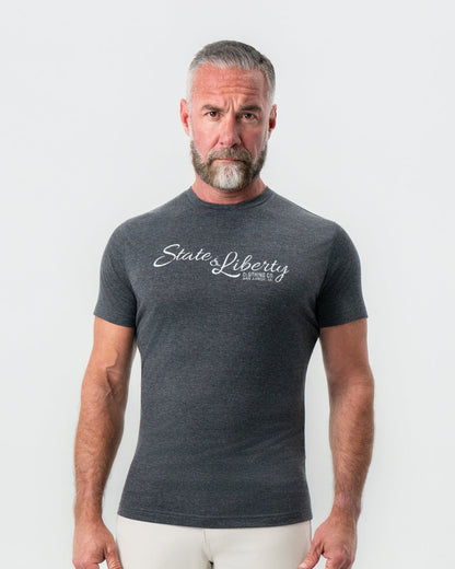 Logo T-Shirt - Charcoal | State & Liberty Tops