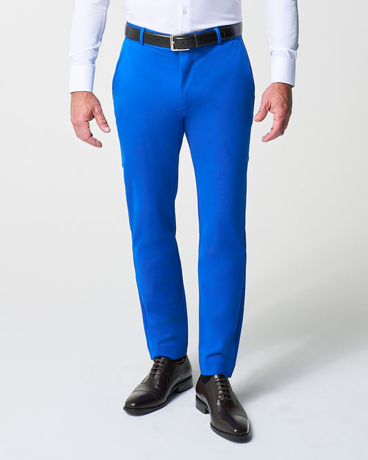 Athletic Fit Stretch Suit Pants - Solid Royal Blue | State & Liberty Bottoms|Suits