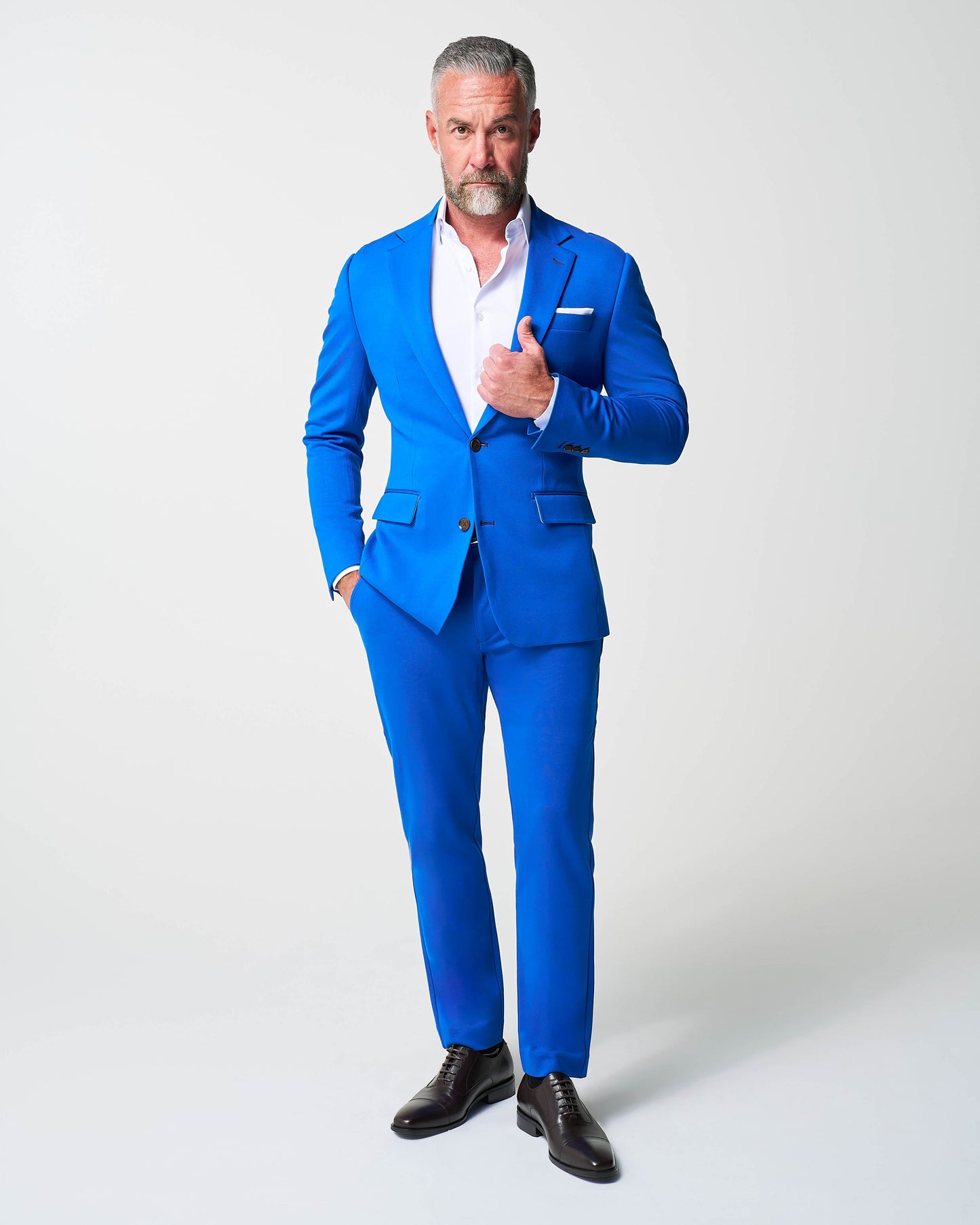Athletic Fit Stretch Suit Pants - Solid Royal Blue | State & Liberty Bottoms|Suits