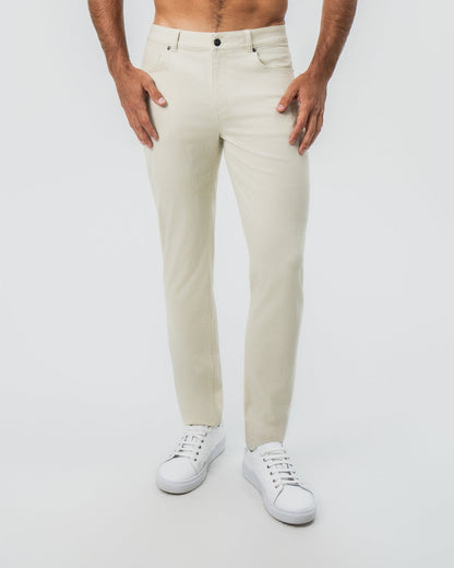 Performance Cotton Twill 5 Pocket Pant - Tan | State & Liberty Bottoms