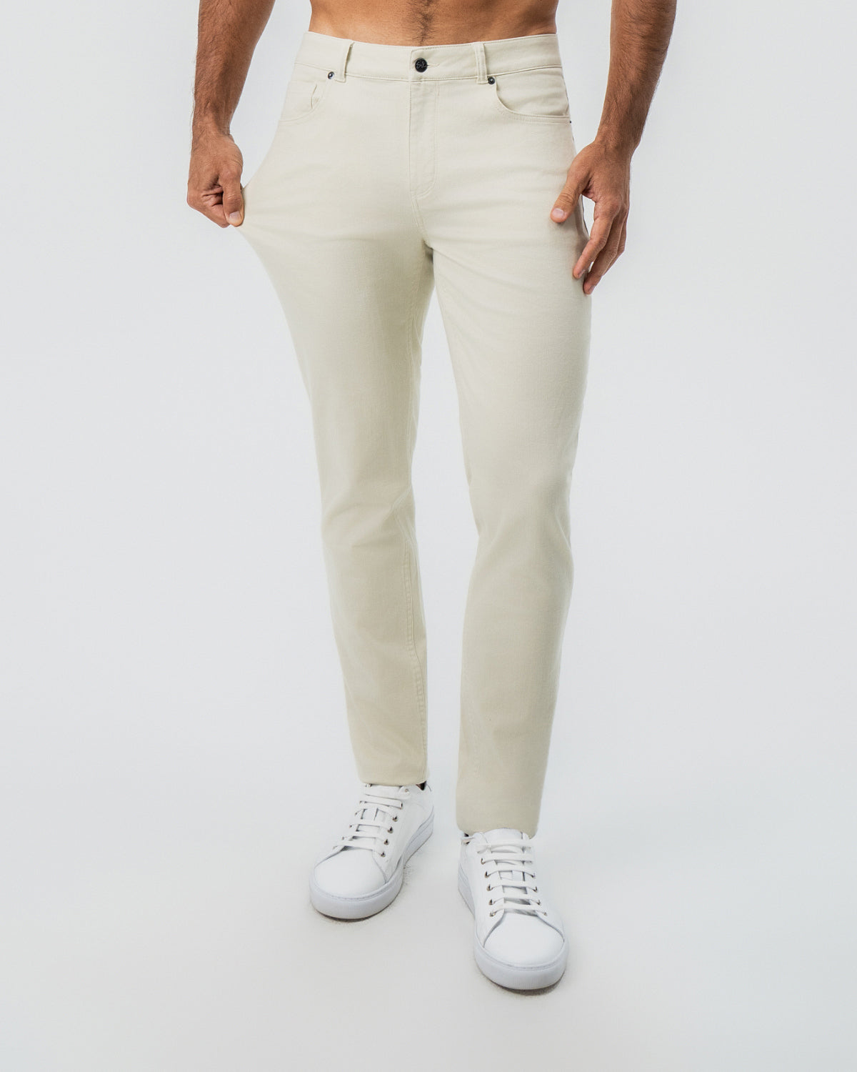 Performance Cotton Twill 5 Pocket Pant - Tan | State & Liberty Bottoms