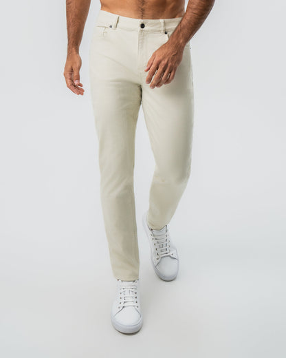 Performance Cotton Twill 5 Pocket Pant - Tan | State & Liberty Bottoms