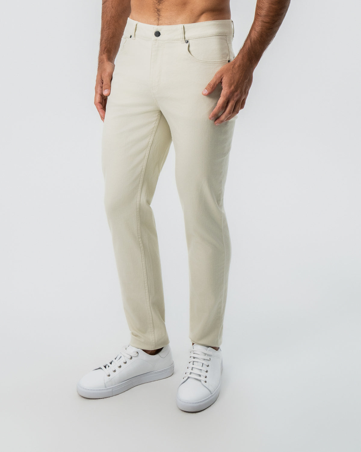 Performance Cotton Twill 5 Pocket Pant - Tan | State & Liberty Bottoms