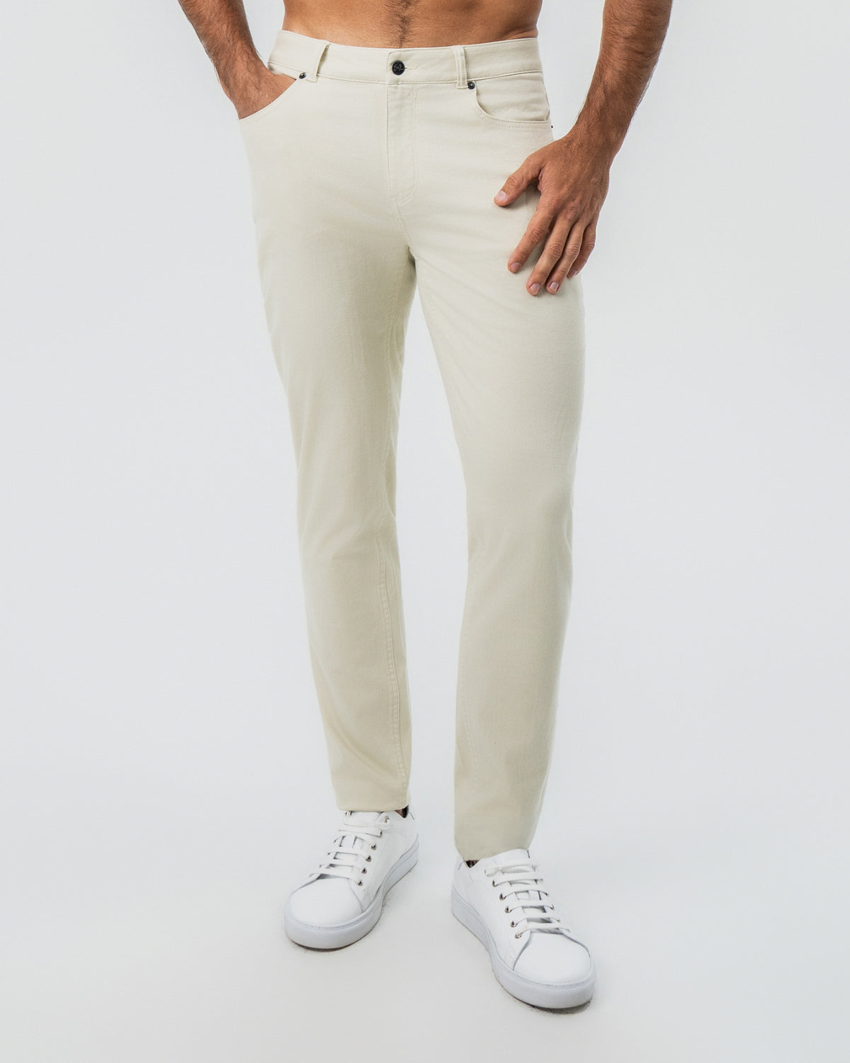 Performance Cotton Twill 5 Pocket Pant - Tan | State & Liberty Bottoms