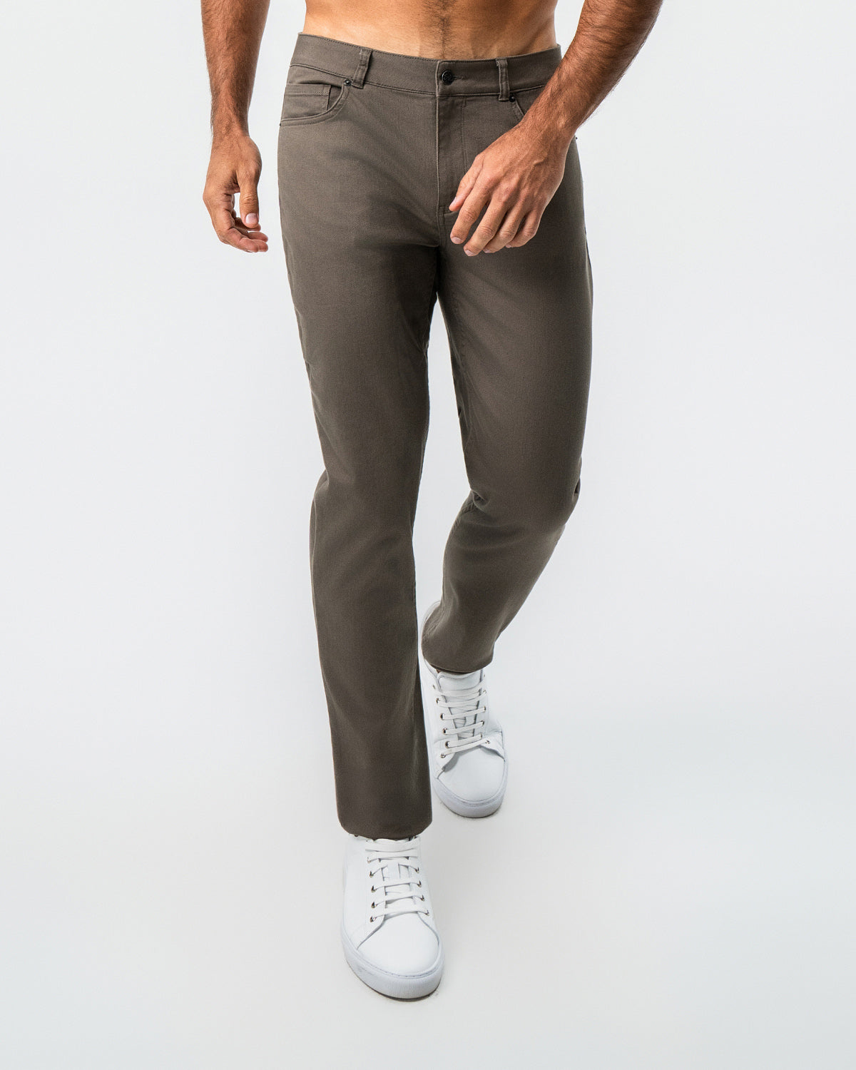 Performance Cotton Twill 5 Pocket Pant - Olive | State & Liberty Bottoms