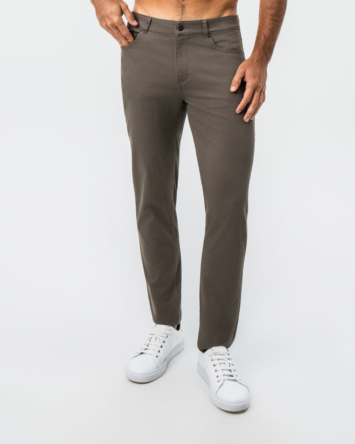 Performance Cotton Twill 5 Pocket Pant - Olive | State & Liberty Bottoms