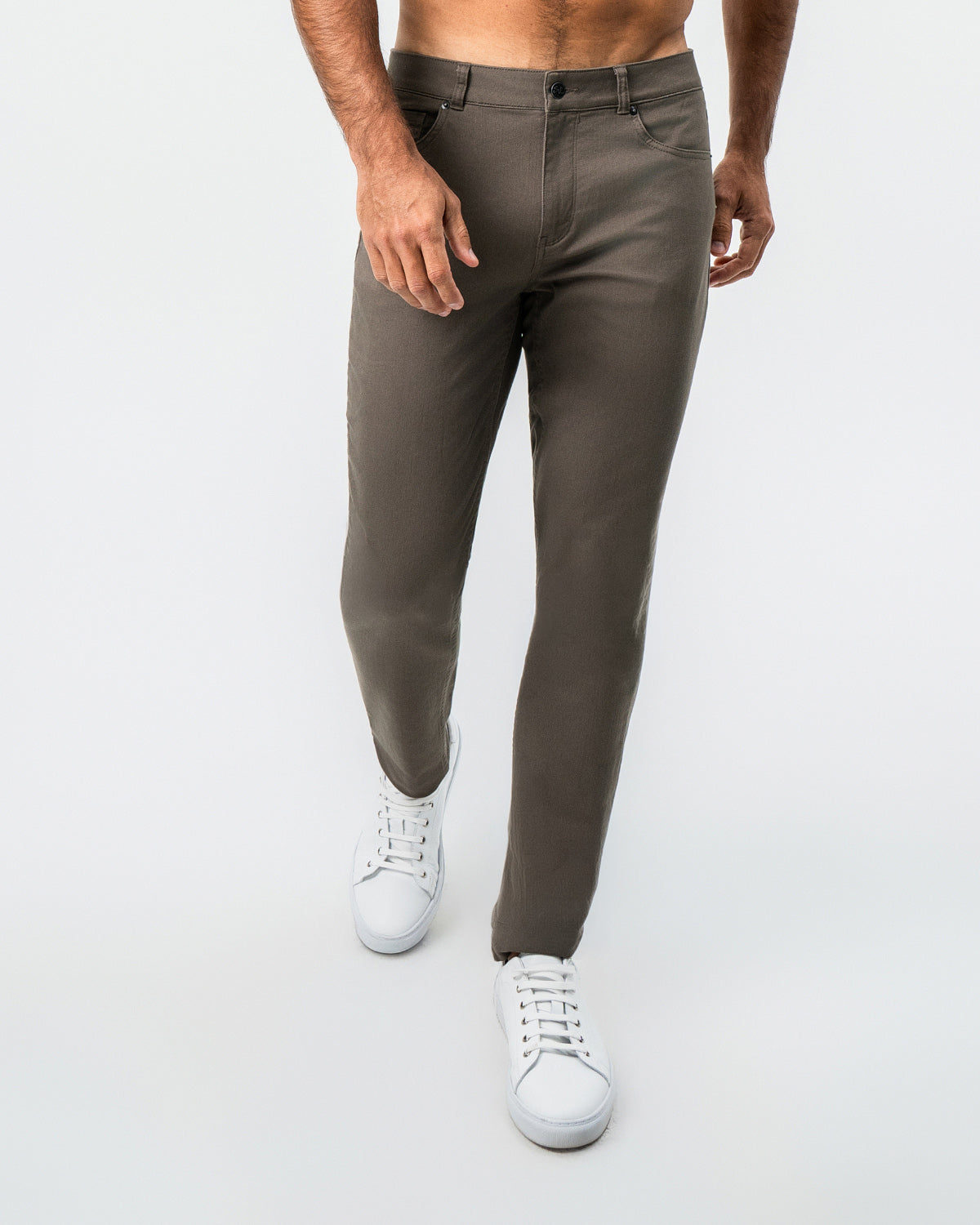 Performance Cotton Twill 5 Pocket Pant - Olive | State & Liberty Bottoms
