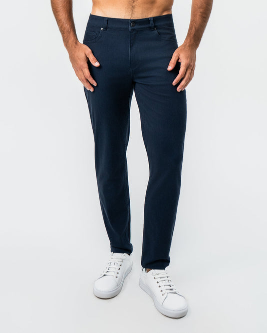 Performance Cotton Twill 5 Pocket Pant - Navy | State & Liberty Bottoms