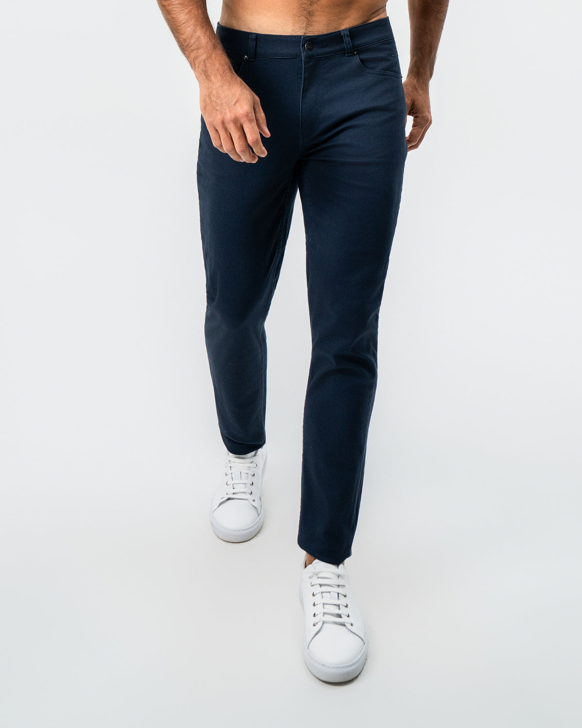 Performance Cotton Twill 5 Pocket Pant - Navy | State & Liberty Bottoms